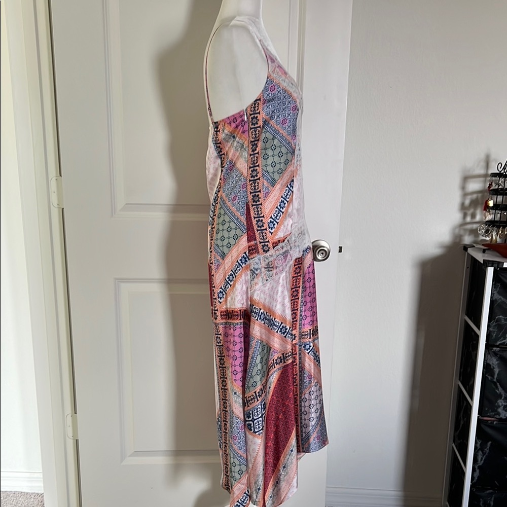 NWOT SHEIN Premium Patchwork Lace Asymmetrical Dress Small - Picture 5 of 12